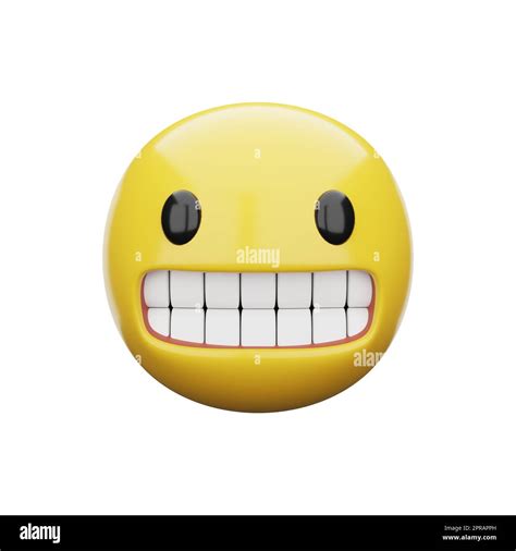3d Emoji Grimacing Face Stock Photo Alamy