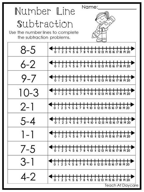 Kindergarten Number Line Worksheets
