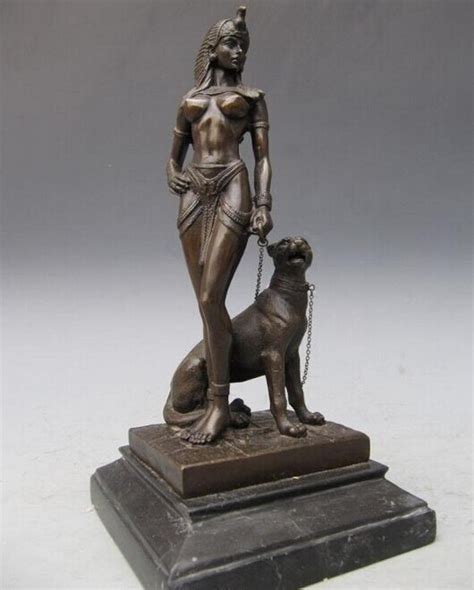 Egyptian Queen Cleopatra Reclining Nude Bronze Sculpture Statue Egypt