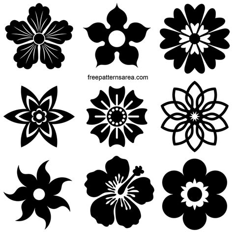Free Flower Vectors Printable Shapes File Download Artofit