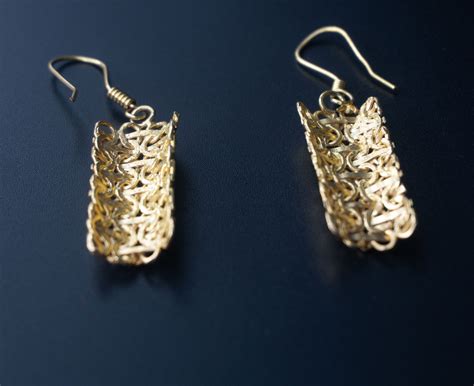 Gold Dipped Wolof Drop Earrings Fulaba Exclusive Jewelry From