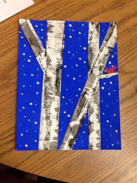 Find the perfect aspen tree stock photos and editorial news pictures from getty images. Aspen tree art work by me! | Winter art projects, Winter ...