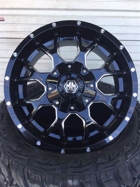 20 Inch Offroad Rims W 33x1250x20 Mud Tires Ford Chevy Gmc Nissan For