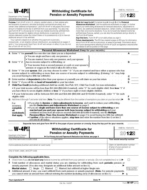Form W 4v Printable