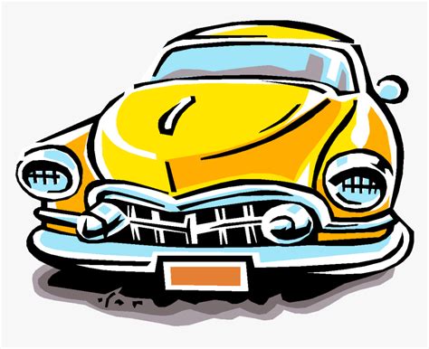 Cars Clip Classic Car Old Yellow Car Clipart Png Transparent Png