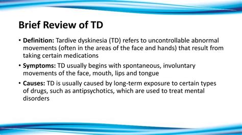 Tardive Dyskinesia Symptoms Types Causes Treatment