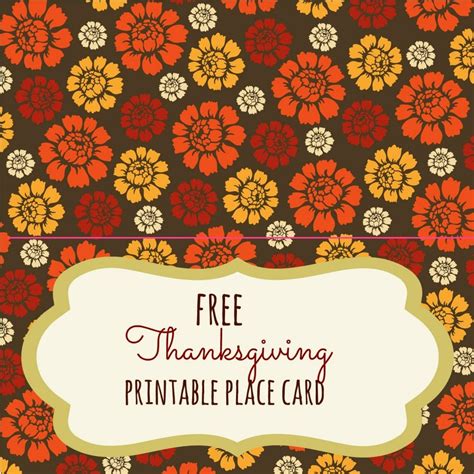 thanksgiving place setting cards printables and diys