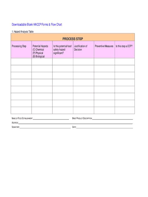 Haccp Flow Chart Template Fill Out And Sign Online Dochub