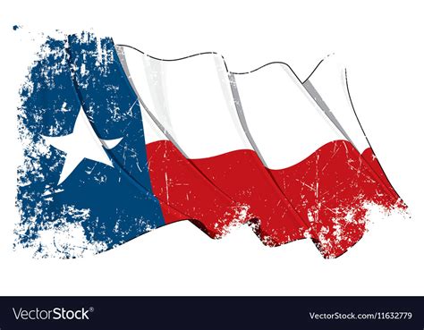Texas Waving Flag Grunge Royalty Free Vector Image