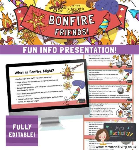 Bonfire Night Information Powerpoint Editable Mrs Mactivity
