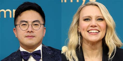 ‘snl co stars kate mckinnon and bowen yang are all smiles at the emmy awards 2022 2022 emmy