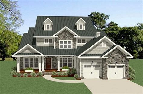 Two Story Craftsman Style House Plan 2058 Hillsborough D With Images