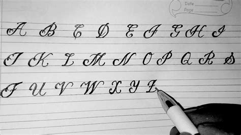 Cursive Alphabet Calligraphy