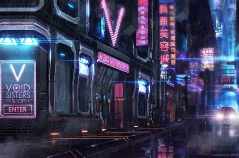 2560x1700 Cyberpunk Street Chromebook Pixel Hd 4k Wallpapersimages