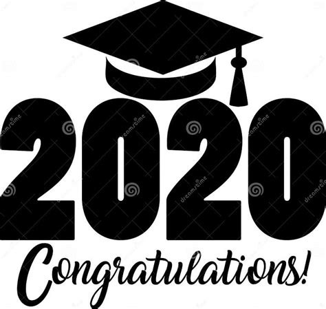 congratulations class of 2020 banner with graduation cap stock vector illustration of class