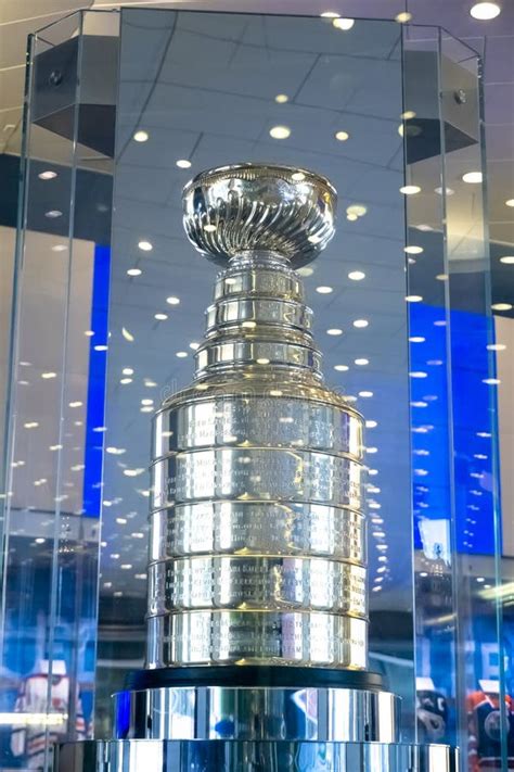 A Stanley Cup Trophy At The Rogers Place Arena Concept Nhl Stanley
