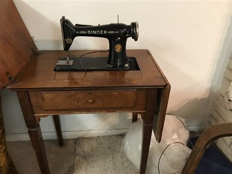 Vintage Sewing Machine Table With Original Singer Machine My Antique