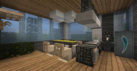 Inside of the property somehow feels much larger than it appears on the outside. Modern House Set + Interior Minecraft Project