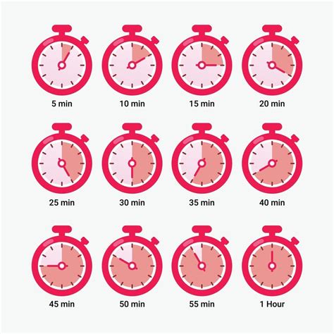 Countdown Timer With Five Minutes Interval Vector Illustration 2390679
