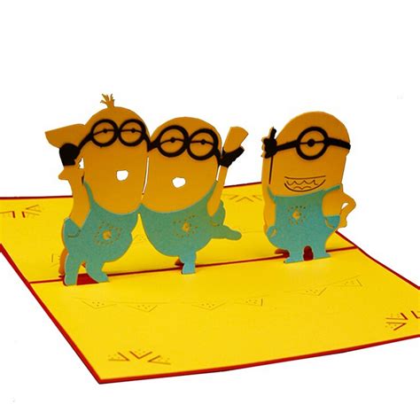 Aside from this, our social life is mostly on the internet nowadays. 2018 Diy Birthday Gift Cartoon Minions 3D Greeting Cards ...