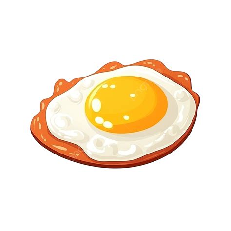 Ilustrasi Datar Kartun Telur Goreng Telur Makanan Sarapan Png