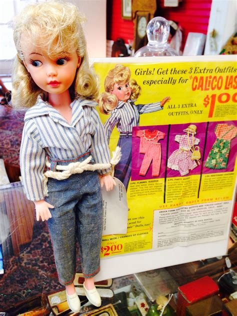 Vintage Calico Lassie Doll With Ellie Mae Clampett Look