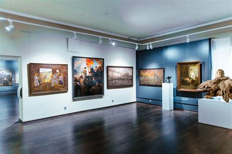 Exhibition Of Paintings In The Art Gallery Modern Art And Traditional
