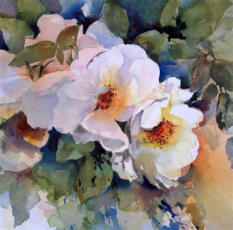 Roses Watercolors By Aud Rye Watercolor Flower Art Flower Painting