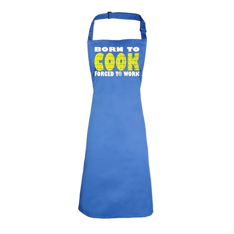 Born To Cook Forced To Work Funny Chef Present T Adult Kitchen Cooking Apron Ebay