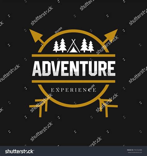 Outdoor Adventure Logo Design Template Stock Vector Royalty Free