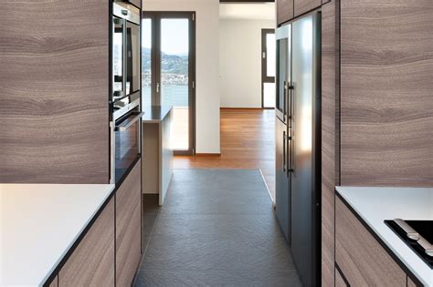 Showcase Modern Kitchen Cabinet Green Decor Melamine Faced