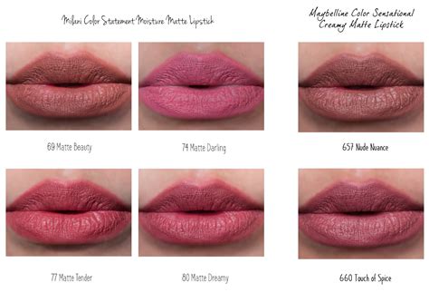 Milani Color Statement Matte Lipstick And Maybelline Color Sensational Creamy Matte Lipstick