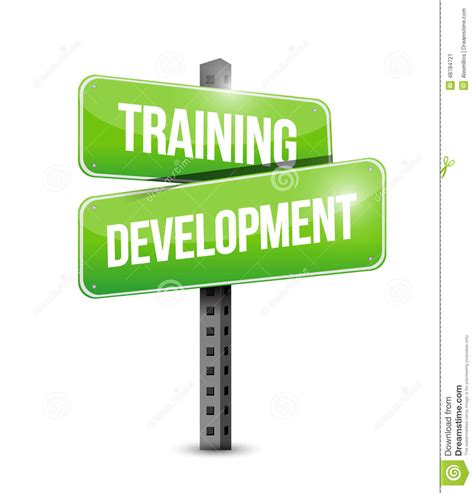 Training Development Road Sign Illustration Design Stock Illustration ...