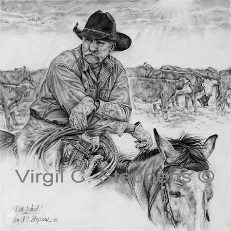 Cowboy Sketch Drawings At Explore Collection Of