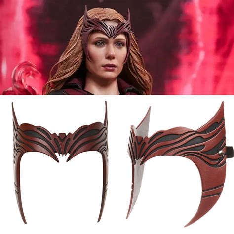 Movie Scarlet Witch Mask Wanda Cosplay Pu Soft Superhero Women Crown