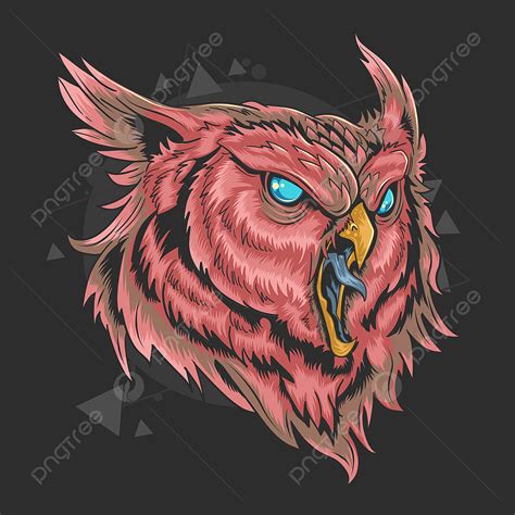 Owl Head Png Image Owl Head Vector Artwork With Editable Layers