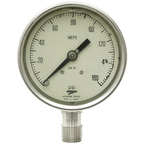 160 Psi 4 Lm Lf Gauge Pressure And Vacuum Gauges Pressure Gauges
