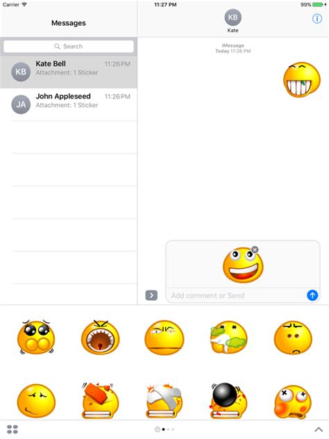 Télécharger Yellow Bubble Emoji Sticker Pack For Imessage Pour Iphone