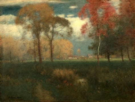 George Inness Sunny Autumn Day 1892 In 2020 Art Painting Tree Art
