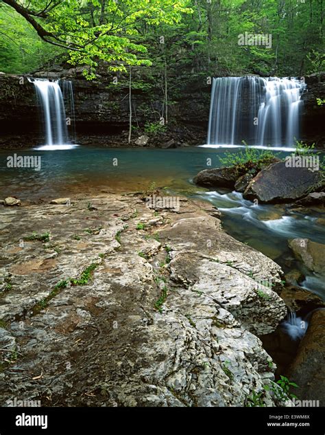 Fall Foliage Falling Water Falls Arkansas Waterfalls Richland Creek