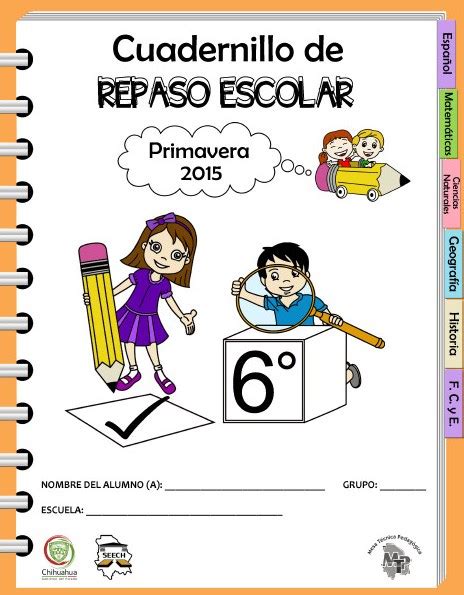 Cuadernillo De Repaso Del Quinto Grado Del Ciclo Escolar 2016 2017