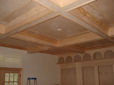 Tackling this project was an. David Carpentry Image Portfolio, Coffered Ceilings/Faux Beams