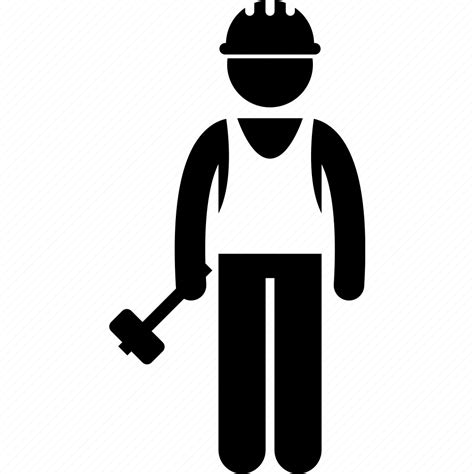 Builder Construction Constructor Job Labor Labour Worker Icon