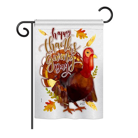 Happy Thanksgiving Turkey 13 X 185 Impressions Garden Flag