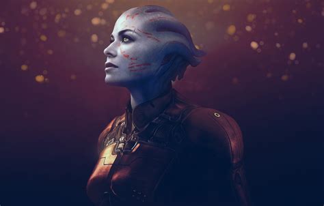 Wallpaper Look Face Fiction Alien Mass Effect Bioware