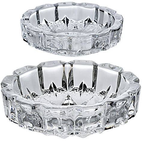 Buy Umeied Heavy Glass Ashtray 2 Pack 7 0 4 6 For Home Decor And Her S Day T Round