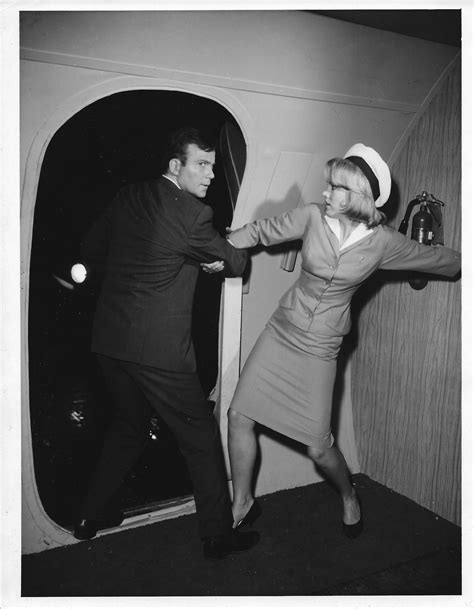 William Shatner Bob Wilson And Asa Maynor Stewardess In The Twilight Zone S Nightmare At