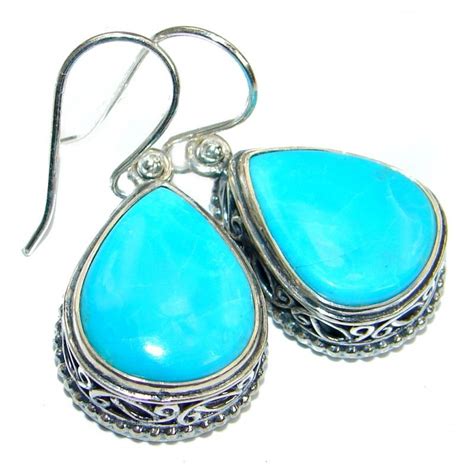 Genuine Sleeping Beauty Turquoise Sterling Silver Handcrafted