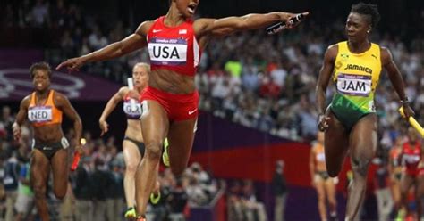 Us Wins Olympic Gold Medal In Womens 4x100 Meter Relay Sets World