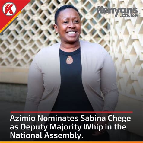 Ke On Twitter Azimio Nominates Sabina Chege As Deputy